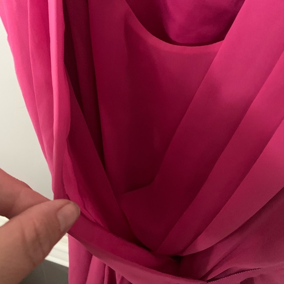 Alberta Ferretti for Macy's Impulse Fuchsia Wrap Dress, Size 4 - Picture 4 of 8
